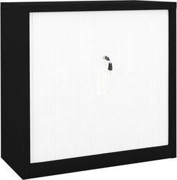 vidaXL - Roldeurkast - 90x40x90 - cm - staal - zwart