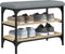 vidaXL - Schoenenbank - 62x32x47 - cm - bewerkt - hout - sonoma - eikenkleurig