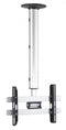 VCM Morgenthaler CM3 - Plafondbeugel - Verstelbaar 74-130 cm 360° draaibaar - Zilver aluminium