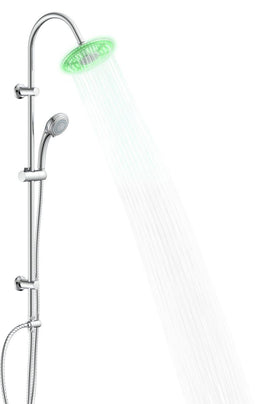 SCHÜTTE Galaxis LED-Douchesysteem - Regendouche - 100 cm Stang - 3 Kleuren - Chroom