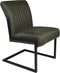 HSM Collection-Eetkamerstoel Texas S/2-55x50x85-Groen/Zwart-Leder/Metaal