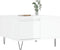 vidaXL - Salontafel - 55x55x36,5 - cm - bewerkt - hout - hoogglans - wit
