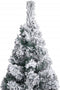 vidaXL - Kunstkerstboom - met - sneeuw - smal - 120 - cm - PVC - groen