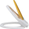 vidaXL - Toiletbrillen - met - soft-close - deksels - 2 - st - kunststof - wit - en - geel