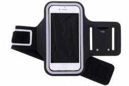 Zwart Sportarmband Geschikt voor Iphone 8 / 7 / 6S / 6 - Zwart / Black