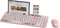 Qware Florence - Draadloos Toetsenbord met Stille Muis - Multi-connect - Roze