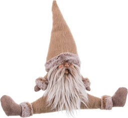 Christmas Kerstversiering Beige Polyresin Weefsel Kerstman 40 X 11 X 38 Cm