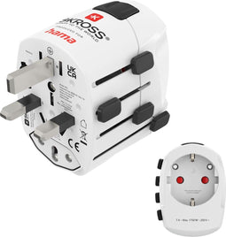 Hama World Travel Pro - Reisstekker - Universele stopcontactadapter voor 150 landen - Wit