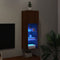 vidaXL - Tv-meubel - met - LED-verlichting - 30,5x30x90 - cm - bruin - eikenkleur