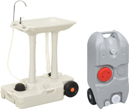 vidaXL - Kampeerwasbak - en - watertankset - draagbaar