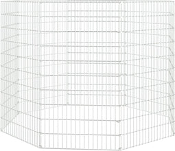 vidaXL - Dierenverblijf - 8 - panelen - 54x100 - cm - gegalvaniseerd - ijzer