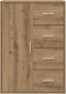 vidaXL - Sideboard - Artisan - Eiken - 60x31x84 - cm - Bewerkt - Hout