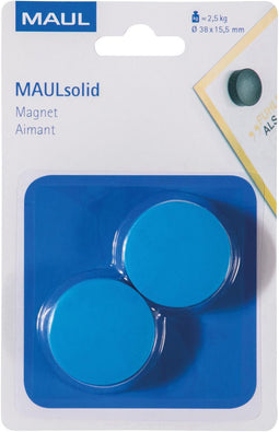 Magneet MAULsolid, Ø 38 mm 2,5 kg, 2 st, blister