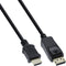 Kabel inline displaypt hdmi 4k m/m 2 m zwart | 60 stuks