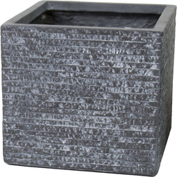 Plantenbak Utah Cubi - l20.5 x b20.5 x h22cm - Donkergrijs