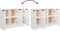 vidaXL - Dressoir - 90,5x30x70 - cm - bewerkt - hout - hoogglans - wit