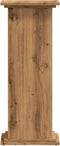 vidaXL - Plantenstandaard - 33x33x80 - cm - bewerkt - hout - artisanaal - eikenkleur