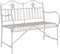 vidaXL - Tuinbank - met - Slede - Ontwerp - - - Wit - 103,5 - cm - Staal
