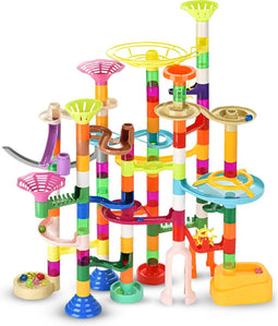 JUST23 Knikkerbaan Ultimate Set - Marble Run - 150 Onderdelen - Glow in the dark knikkers (30ST)