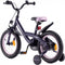 AMIGO Galaxy Meisjesfiets 14 Inch - Kinderfiets voor 3 tot 5 Jaar - 95-110 cm - Paars/Roze - met Zijwieltjes