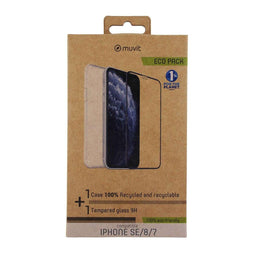 Muvit MCPAK0025 - Telefoonhoes - Gehard glas - iPhone SE/8/7