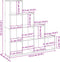vidaXL - Kamerscherm - / - boekenkast - 131,5x29x131,5 - cm - hout - sonoma - eiken