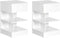 SoBuy FBT49-W - Bijzettafel - 1 Lade 3 Planken - Wit (2 stuks)