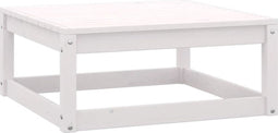 vidaXL - Tuinvoetenbank - 70x70x30 - cm - massief - grenenhout - wit