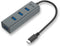 i-tec C31HUBMETAL403 - USB-C Metal 4-port HUB - USB 3.2 x 4 - Grijs