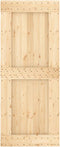 vidaXL - Schuifdeur - met - beslag - 85x210 - cm - massief - grenenhout