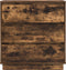 vidaXL - Nachtkastje - met - LED - in - Gerookt - Eiken - 71x34.5x75 - cm - Geperst - Hout