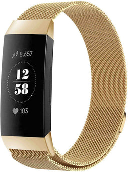iMoshion Bandje Geschikt voor Fitbit Charge 3 / 4 - iMoshion Milanees magnetische band - goud