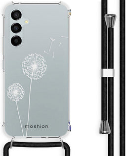iMoshion Hoesje Geschikt voor Samsung Galaxy A54 (5G) Hoesje Met Koord - iMoshion Design Hoesje met Koord - Transparant / Dandelion