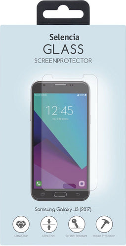Selencia Samsung Galaxy J3 (2017) - Gehard Glas Screenprotector - 9H krasbestendig