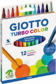 Giotto Hanging box of 12 fibre pen ass. Turbo Maxi