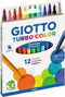 Giotto Hanging box of 12 fibre pen ass. Turbo Maxi