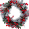 Christmas Kerstkroon Rood Multicolour Plastic Foam Ananas 40 X 40 Cm