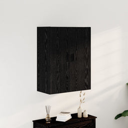 vidaXL - Wandkast - Zwart - Eiken - 69,5x34x90 - cm - Gelaagd - Hout