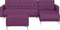 ABERDEEN - Hoekslaapbank ottomaan - Paars - Links - 267 cm - Polyester