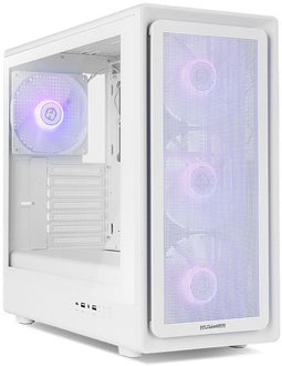 Nox-Xtreme Hummer AERO - ATX Midi-Tower behuizing - USB-C en USB-A 3.2 - Wit