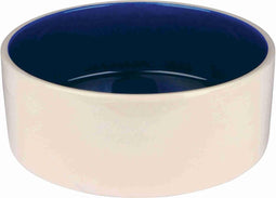 TRIXIE VOERBAK KERAMIEK CRÈME / BLAUW