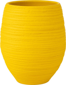 J-Line bloempot Fiesta - keramiek - geel - large