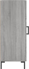 vidaXL - Dressoir - 34,5x34x90 - cm - bewerkt - hout - grijs - sonoma - eikenkleurig