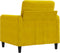 Fauteuil 60 cm fluweel geel