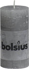 Bolsius - Rustiekkaarsen - 8 - st - 100x50 - mm - lichtgrijs