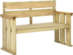 vidaXL - Tuinbank - 121 - cm - geïmpregneerd - grenenhout