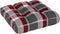 vidaXL - Palletkussen - 50x50x12 - cm - stof - ruitpatroon - rood