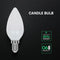 V-TAC VT-1818 - LED-kaarslamp - E14-fitting - 3,7 W - 320 lumen - 4000 K - Wit