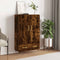 vidaXL - Hoge - kast - 69,5x31x115 - cm - bewerkt - hout - gerookt - eikenkleurig