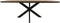 Tafel Fishbone Danish - 180x100x76 - Naturel/zwart - Eiken/metaal